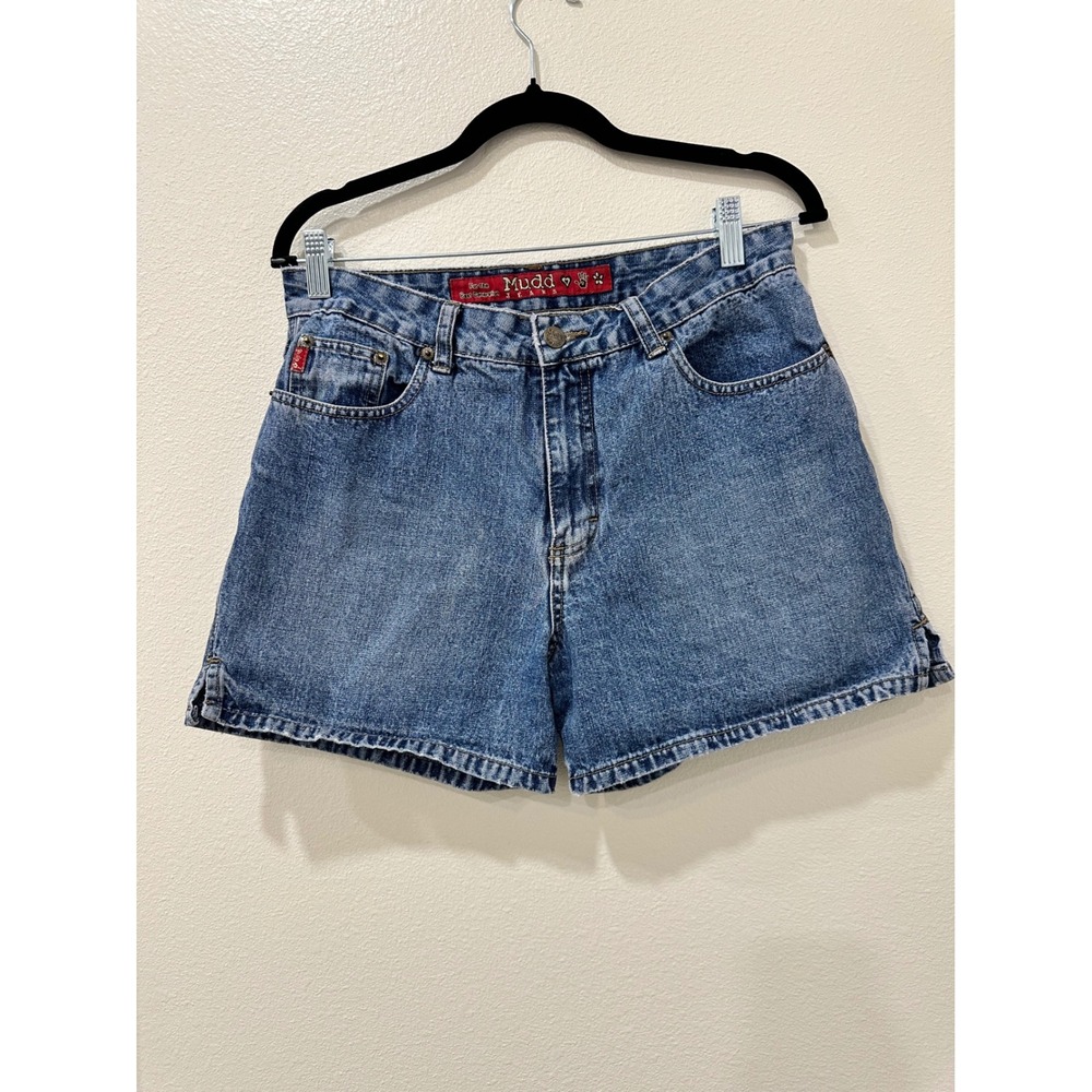 Mudd Vintage Denim Shorts Medium Wash High Waisted 100% Cotton Size 14.5 7TB315K